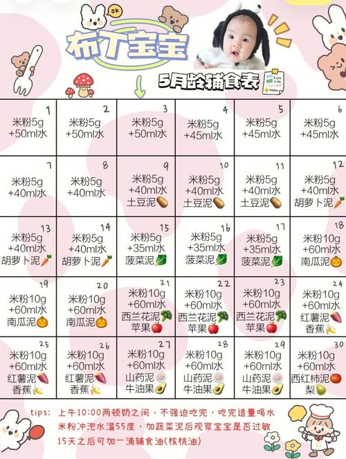 五个月国内代孕宝宝辅食吃什么